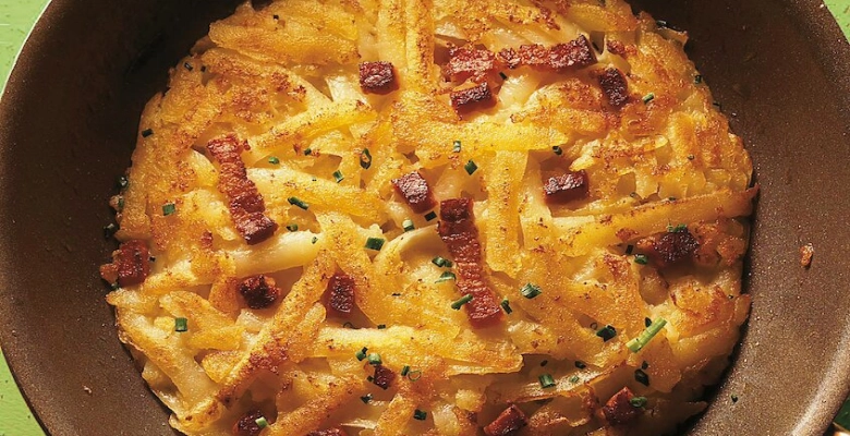 Röstis au lard et au jambon bio