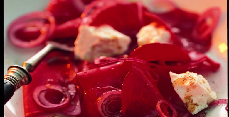 Carpaccio de betterave rouge bio