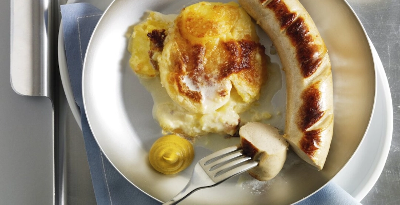Gratin dauphinois aux saucisses de veau bio