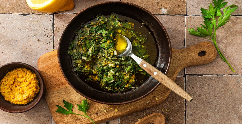 Marinade au citron, à l’ail et à l’huile d’olive