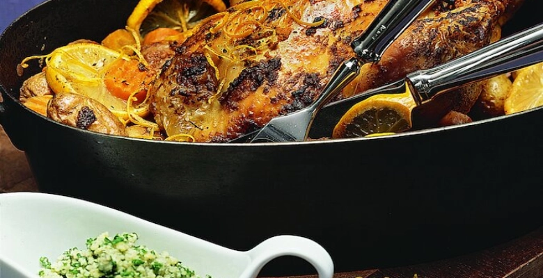 Poulet braisé au citron bio