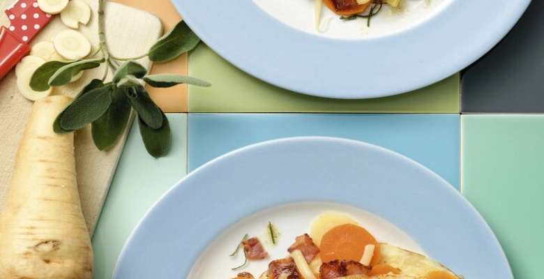 Crêpes jambon-légumes bio