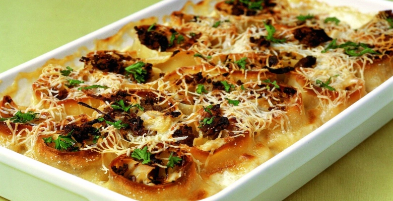 Roulades d'agneau au gratin bio