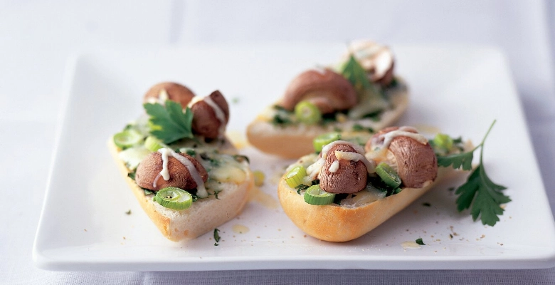 Baguette aux champignons bio