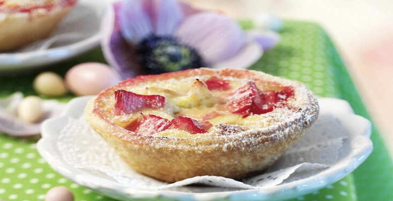 Tartelettes rhubarbe-chocolat bio