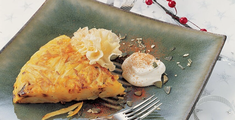 Röstis à la courge et crème ricotta bio