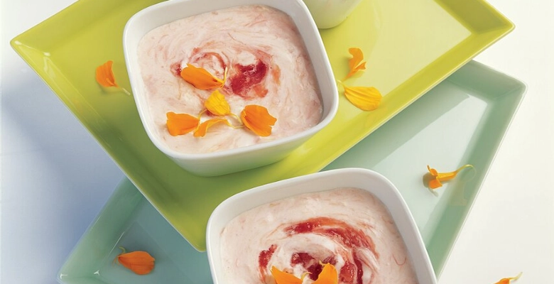 Crème de rhubarbe à la cannelle bio