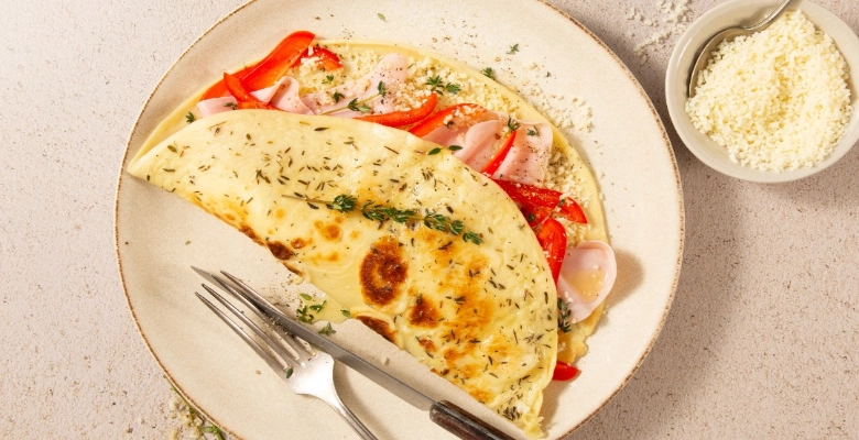 Bio-Crêpes mit pikanter Füllung