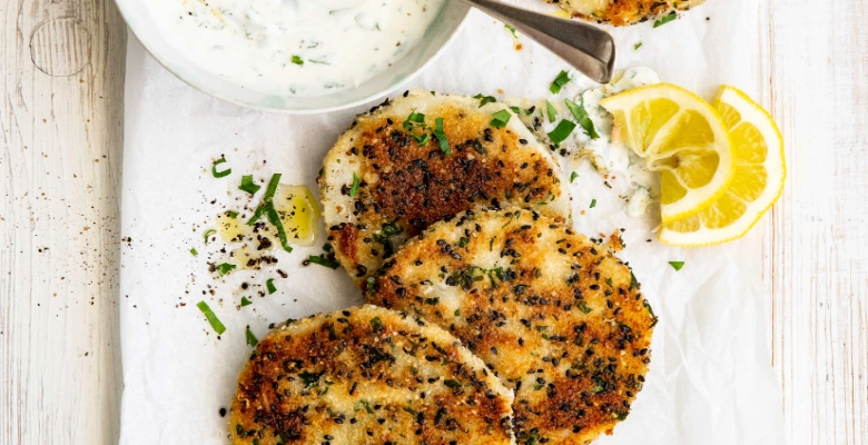 Cotolette di verdure con quark al prezzemolo