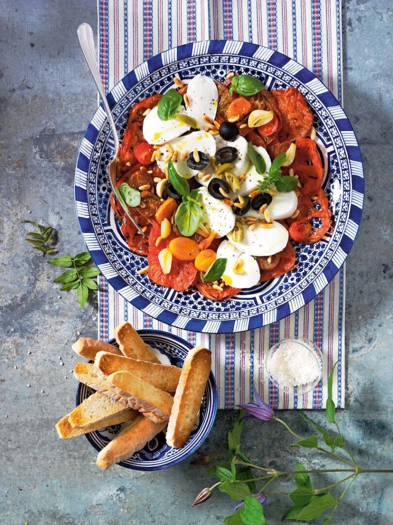 Bio-Tomaten-Mozzarella-Salat de luxe